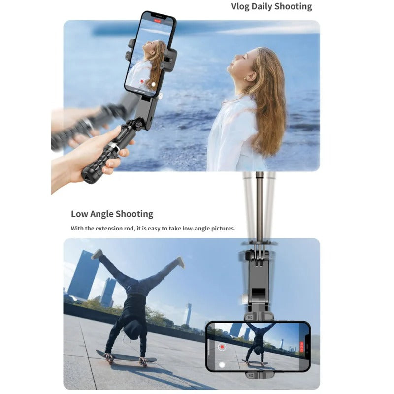 360° Rotating Gimbal Smartphone Stabilizer With Facial Tracking